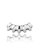 Kolczyk do ucha "Crown for U" - tytanowy labret z cyrkoniami