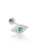 "Eye" earring - titanium labret with zircons