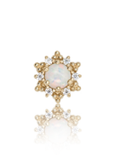 Full moon earring - 14k gold labret