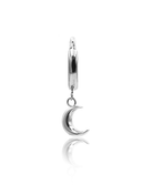Kolczyk do ucha "Hanging moon" - tytanowy clicker z zawieszką księżycem