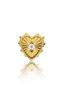 Kolczyk do ucha "Heart zirconia" - anodyzowany tytanowy labret z pojedynczą cyrkonią