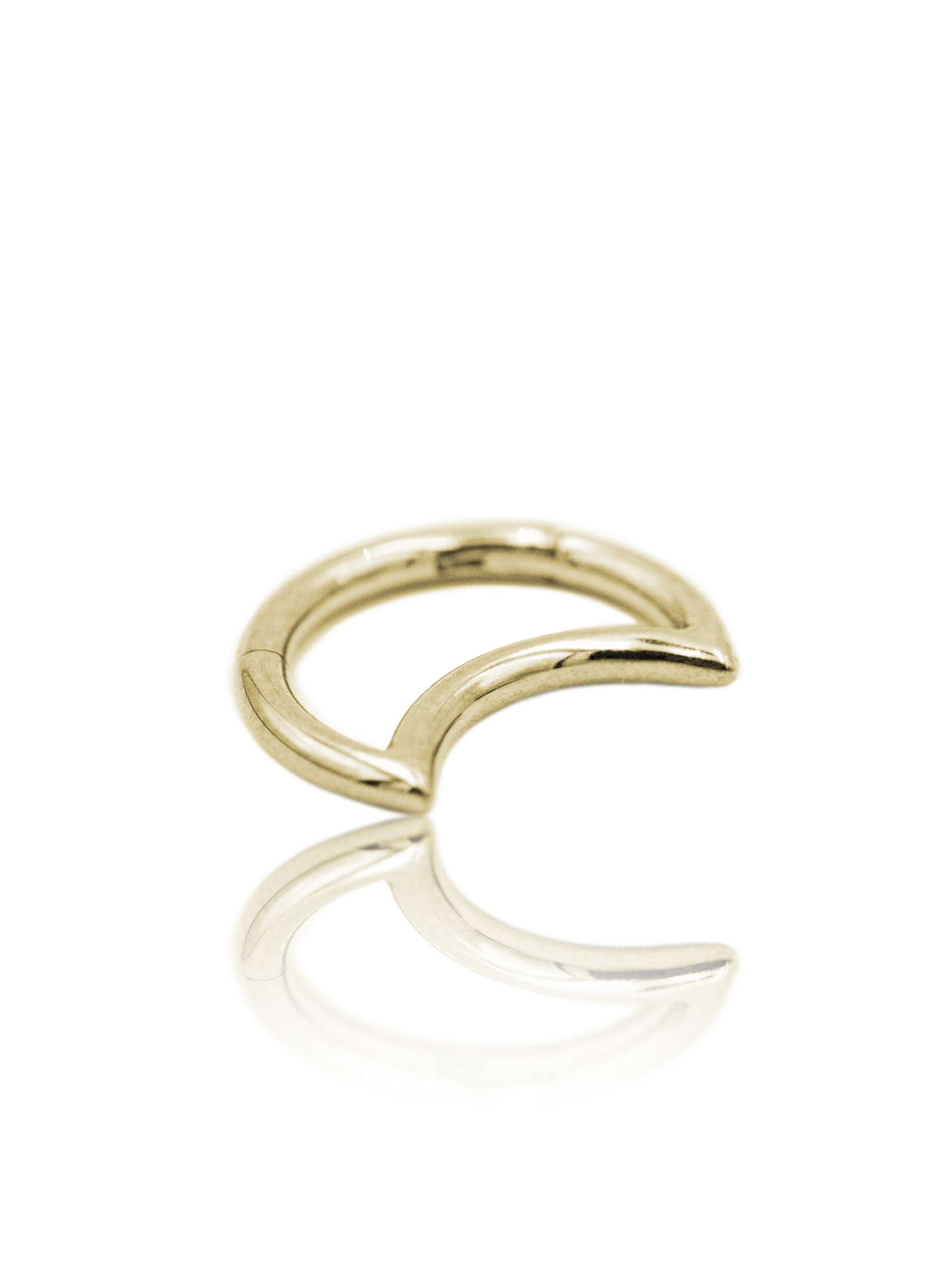 Kolczyk do ucha "Moon gold" - tytanowy clicker