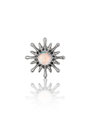 Earring "Opal sun" - titanium labret with opal