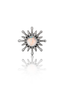 Kolczyk do ucha "Opal sun" - tytanowy labret z opalem