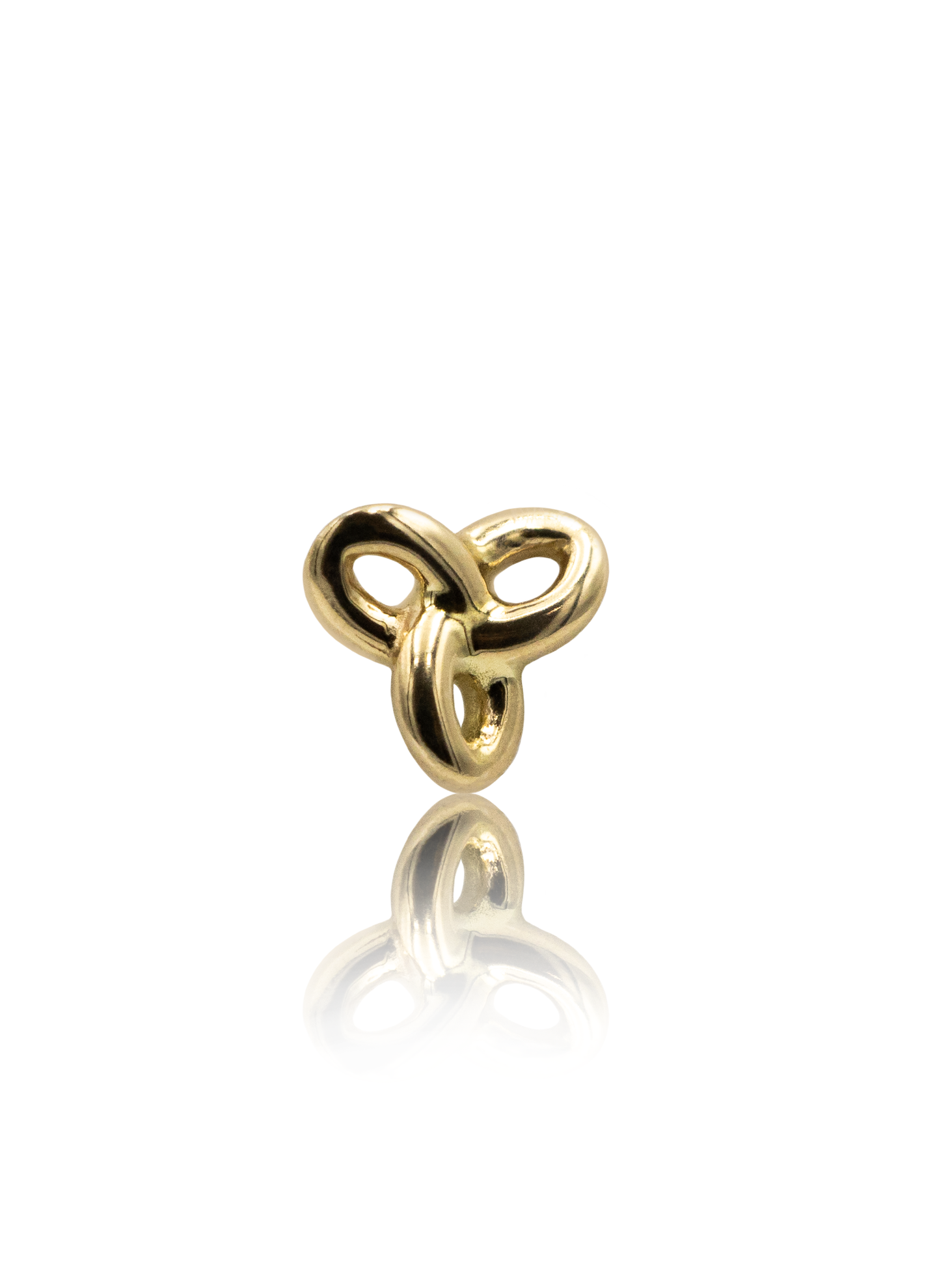 Kolczyk do ucha "Pretzel" - 14K złoty labret