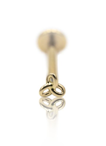 Kolczyk do ucha "Pretzel" - 14K złoty labret