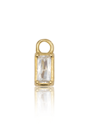 Kolczyk do ucha "Rectangle pendant" - 14K złoty labret