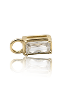 Kolczyk do ucha "Rectangle pendant" - 14K złoty labret