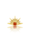 "Red sunset" ear stud - titanium labret with red stone