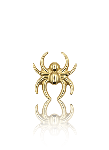 Kolczyk do ucha "Small spider" - anodyzowana tytanowa nakrętka