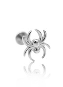 "Small spider" ear stud - titanium screw cap