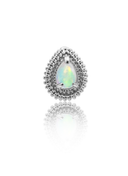 Kolczyk do ucha "Third eye opal" - tytanowy labret z opalem