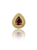 Kolczyk do ucha "Third eye red" - złoty tytanowy labret