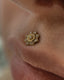Kolczyk do ucha "Aztec" - 14K złoty labret z cyrkoniami