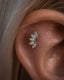 Kolczyk do ucha "Many opals" - 14K złoty labret