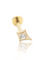 Kolczyk do ucha "Cross" - 14K złoty labret