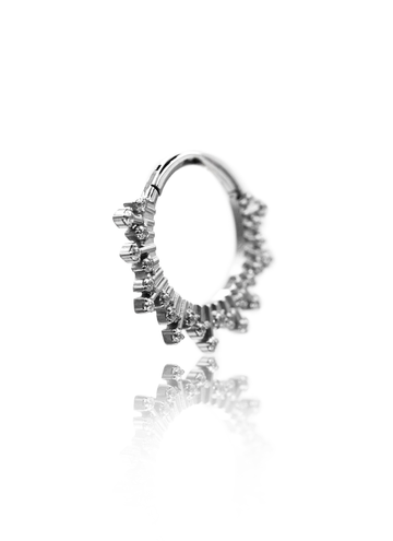Kolczyk do ucha/ nosa "A lot of ice" - tytanowy clicker z cyrkoniami