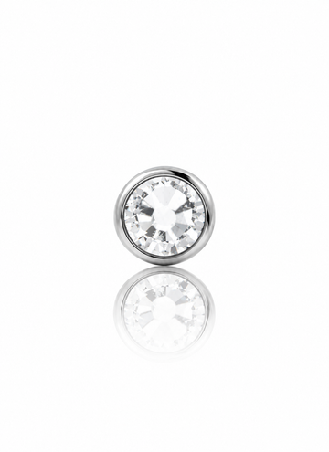 Microdermal piercing "Dotty" - titanium piercing with cubic zirconia