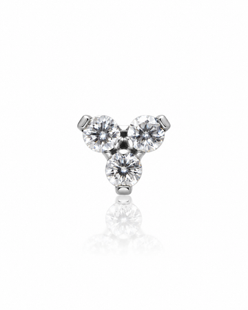 Nakrętka do dermala "Crystal trinity" - tytanowa nakrętka z cyrkoniami