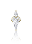 "Kolczyk do ucha "Diamond crystal"- anodyzowany tytanowy labret z cyrkoniami  "