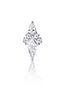 Kolczyk do ucha "Diamond crystal"- tytanowy labret z cyrkoniami