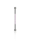 "Pinky long" ear stud - titanium barbell with cubic zirconia