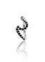 "Black snake to be" earring - titanium clicker with black zircons