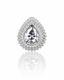 "Third eye clear" earring - titanium labret with zircon