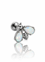 "Bee or not to bee" earring - titanium bee labret with opals