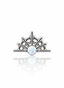 Earring "Opal web" - titanium labret spider web with opal