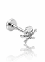 Kolczyk do ucha "Cool skull" - tytanowy labret czaszka