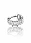 "Big zirconias" earring - titanium clicker with zirconias