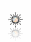Kolczyk do ucha "Opal sun" - tytanowy labret z opalem