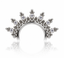 Kolczyk do ucha "Tiara" - tytanowy clicker z cyrkoniami