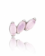 Kolczyk do ucha "3 stone pink" - tytanowy labret z kamieniami