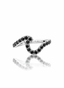 "Black snake to be" earring - titanium clicker with black zircons