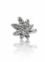Ear stud "Weed" - titanium labret leaf