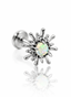 Kolczyk do ucha "Opal sun" - tytanowy labret z opalem