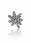 Ear stud "Weed" - titanium labret leaf