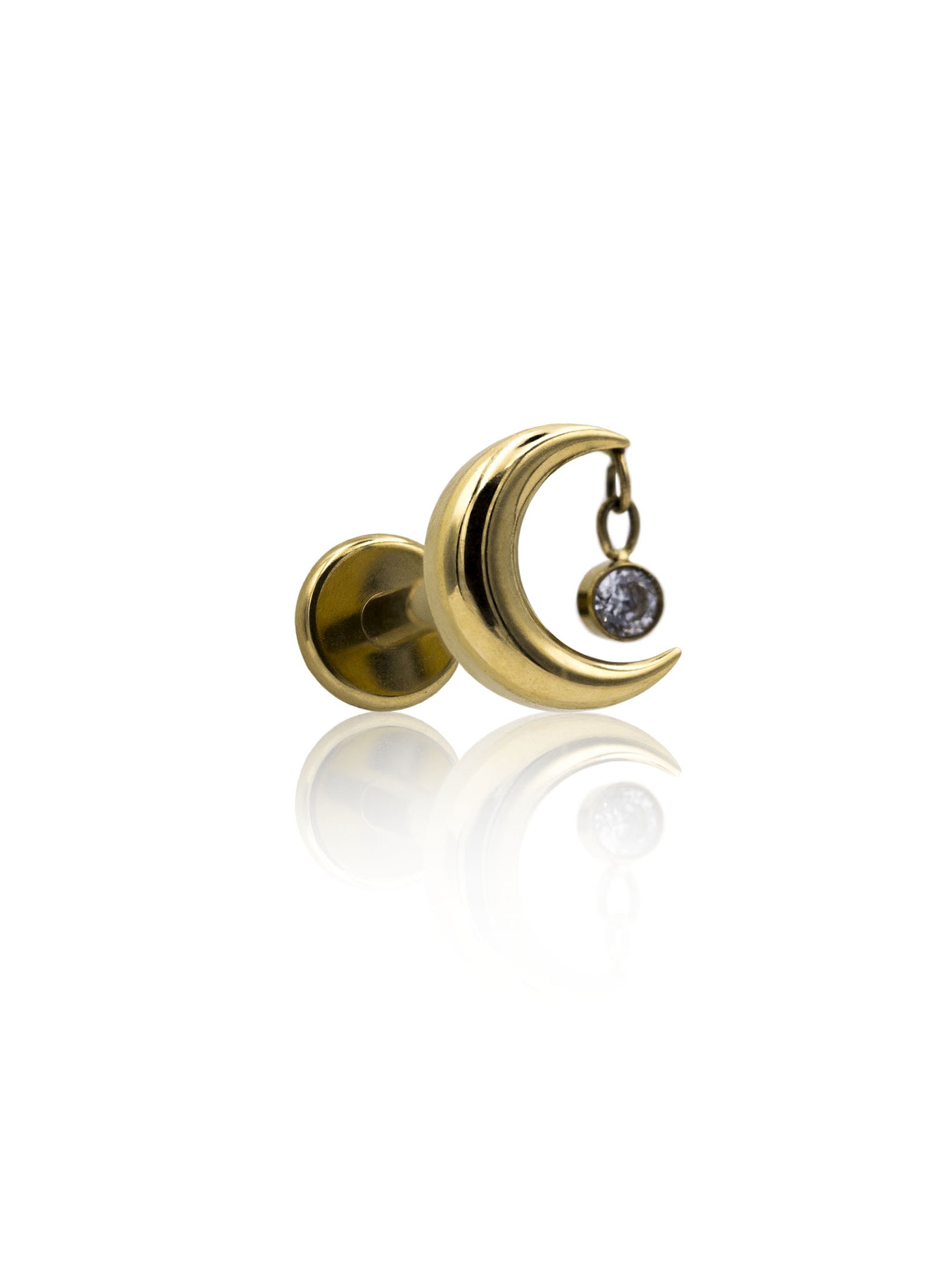 Kolczyk do ucha "Golden night" - anodyzowana tytanowa nakrętka