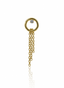 "Golden chain rain" earring - titanium cap