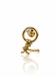 "Golden chain rain" earring - titanium cap