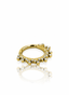 Kolczyk do ucha/ nosa "A lot of ice gold" - tytanowy clicker z cyrkoniami