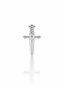 Kolczyk do ucha „Crystal dagger” –  tytanowy labret w kształcie miecza z cyrkonią