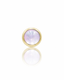 Ear stud "1 stone pink" - anodized titanium labret with stones