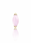 "1 long stone pink" ear stud - anodized titanium labret with stones